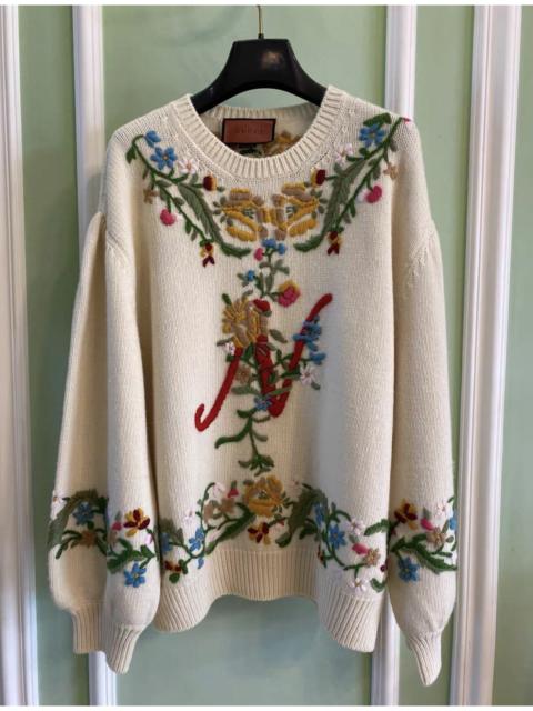 GUCCI Gucci Wool Floral Pattern Sweater