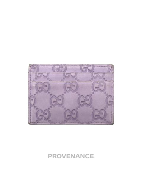 Gucci GG Supreme Card Holder Wallet - Lavender