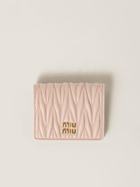 Miu Miu Small matelassé nappa leather wallet