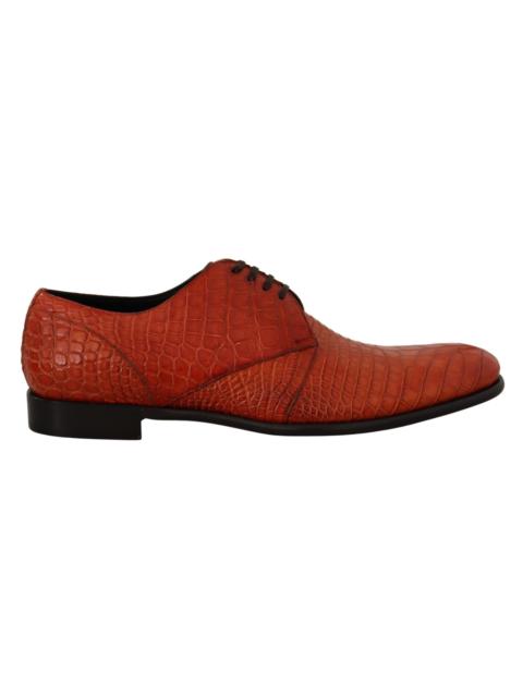 Dolce & Gabbana Orange Exotic Leather Dress Derby Shoes