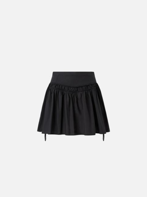 PINKO SHORT SKIRT WITH GATHERING AND DRAWSTRING