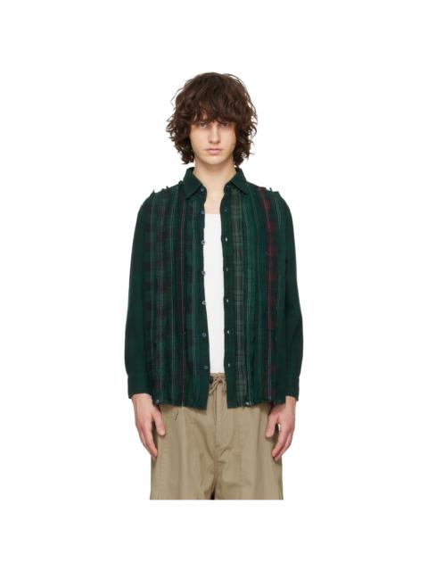 NEEDLES Green Flannel Ribbon Shirt