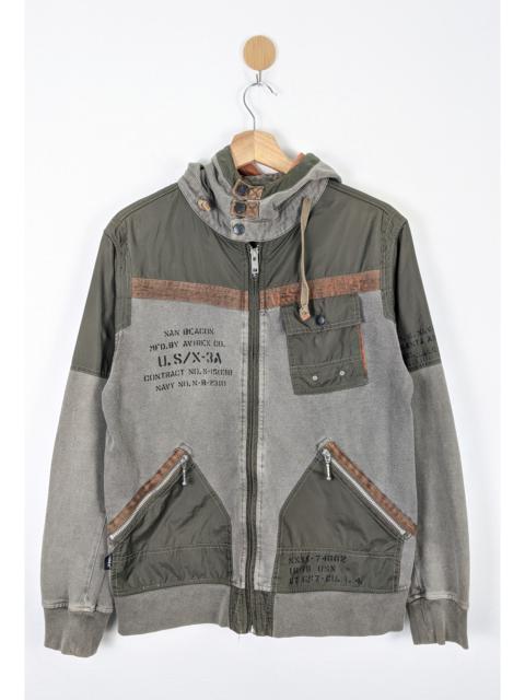 Other Designers Avirex - Vintage AVIREX Hoodie Military Pocket Sweater