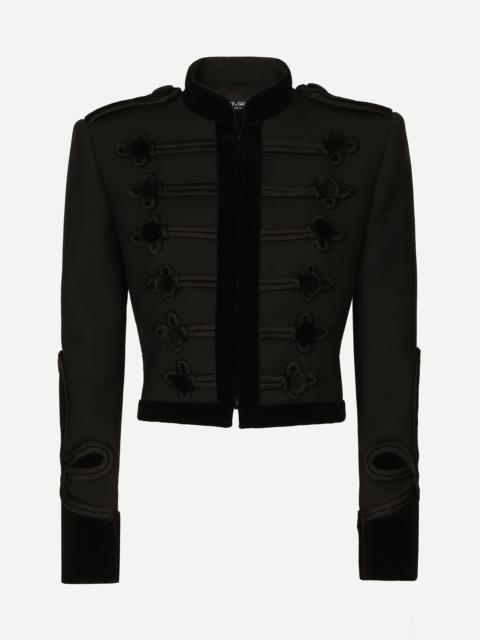 Dolce & Gabbana Double wool gabardine tailcoat with epaulets