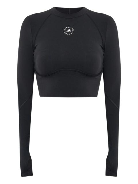 adidas Adidas By Stella Mccartney Logo-detail Long-sleeve Top