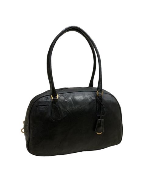 Prada PRADA BLACK LEATHER SHOULDER BAG BOWLING