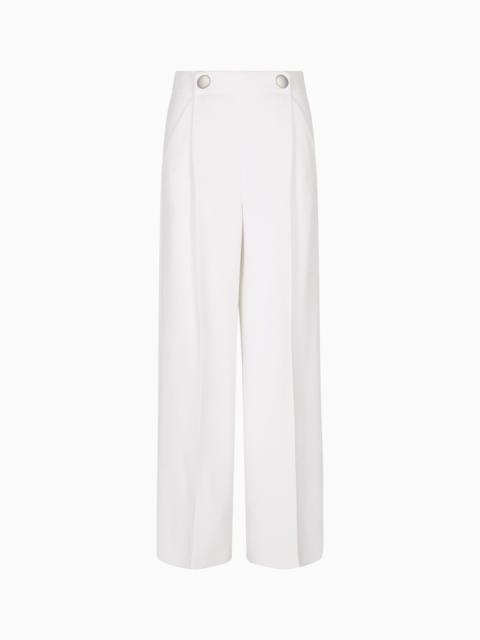 GIORGIO ARMANI SINGLE-PLEAT, SILK CRÊPE CADY TROUSERS