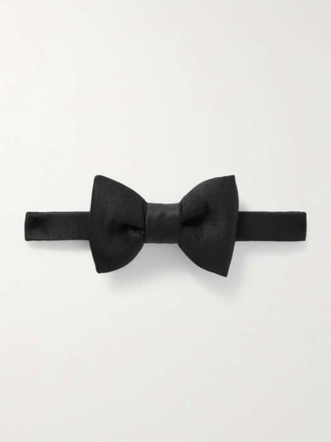 Pre-Tied Silk-Grosgrain Bow Tie