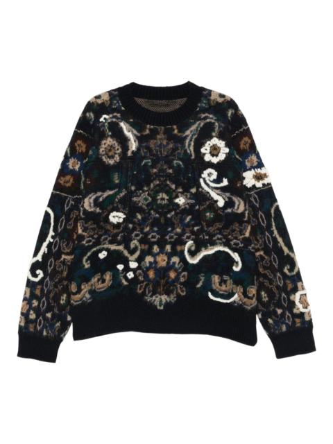 sacai Floral Jacquard Knit Pullover