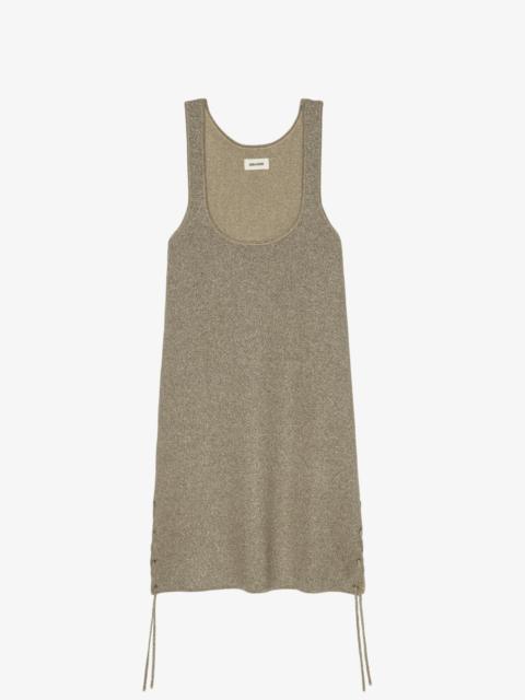 Zadig & Voltaire Daby Gold Metallic Mini Dress