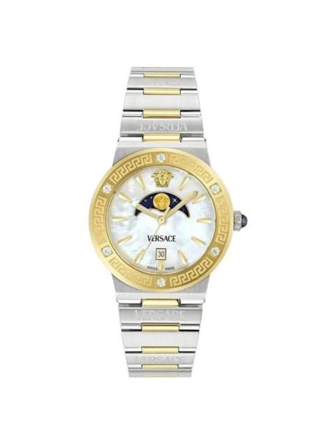 VERSACE Versace Greca Logo Moonphase Quartz Mother of Pearl Dial Ladies Watch VE7G00524