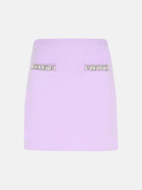 self-portrait 'CRYSTAL' SKIRT IN LILAC VISCOSE BLEND