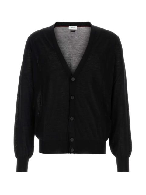 FERRAGAMO Salvatore Ferragamo Men Black Wool Blend Cardigan