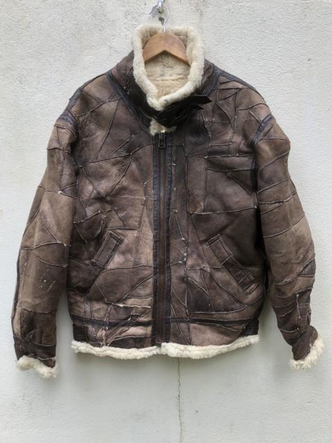 Other Designers Vintage - ❌CLEARANCE B4 DELETE🚀 Vtg B-3 Patchworks Shearling Jacket