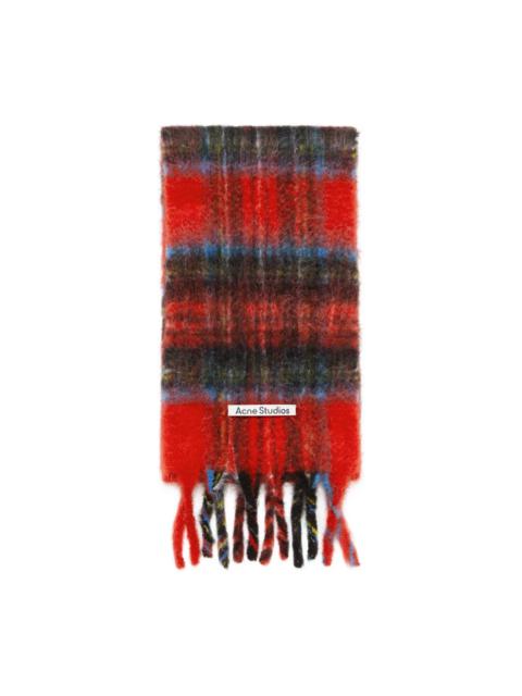 Acne Studios plaid fringed scarf