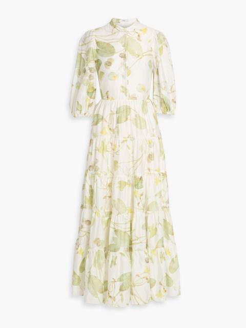 Erdem Tiered floral-print cotton maxi dress