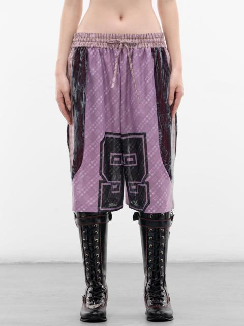 Chopova Lowena Contrast Paneled Plaid Basketball Shorts