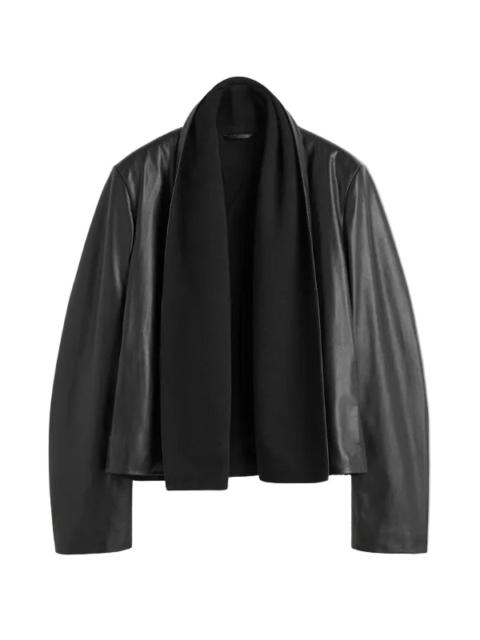 TOTEME Scarf Leather Jacket in Black