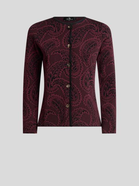 Etro JACQUARD CARDIGAN WITH PAISLEY FOLIAGE MOTIF