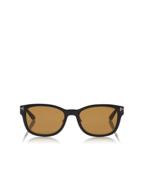 TOM FORD SOFT SQUARE OPTICAL FRAME WITH MAGNETIC CLIP