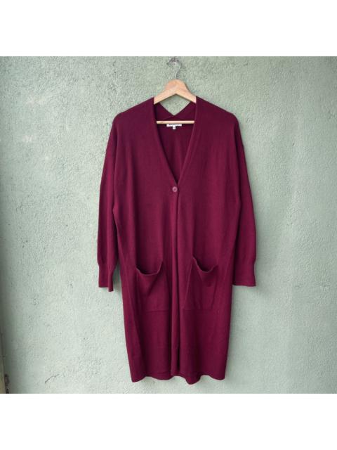 Other Designers Japanese Brand - Vintage Global Work Japanese Maroon Long Cardigan Knitwear