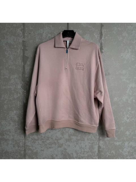 Miu Miu Miu Miu Pink Quarter Zip Sweatshirt