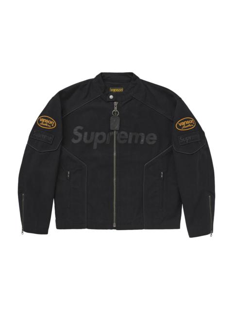 Supreme Supreme Vanson Leathers Cordura Cotton Jacket Black