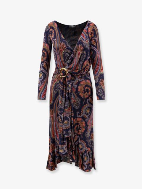 Etro Etro Stretch Viscose Dress Blue Women
