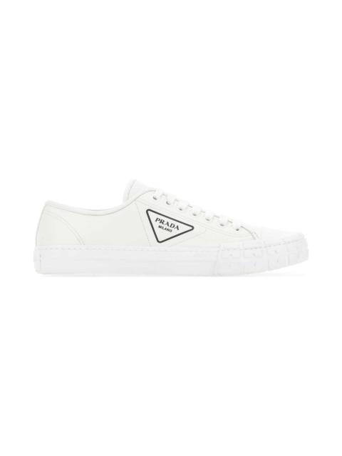 Ivory Leather Wheel Sneakers
