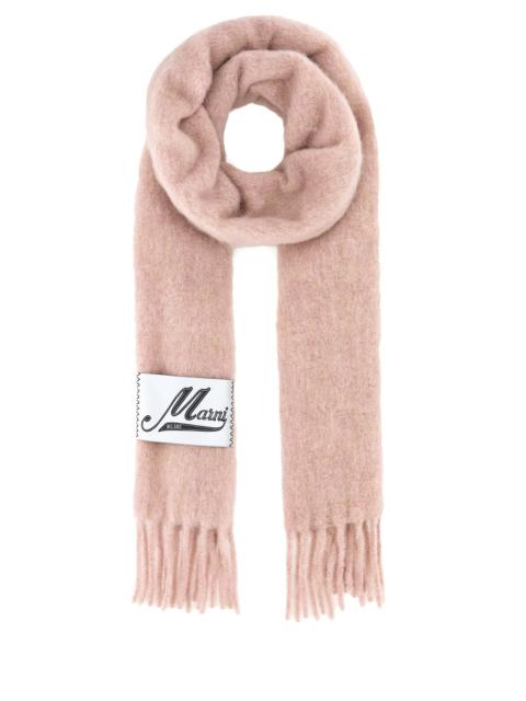 Marni Pink alpaca blend scarf