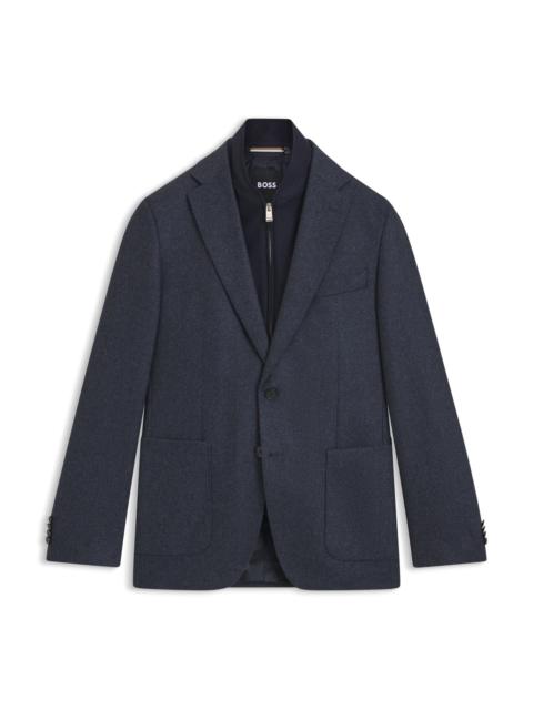 BOSS SLIM-FIT JACKET WITH INTEGRATED BIB