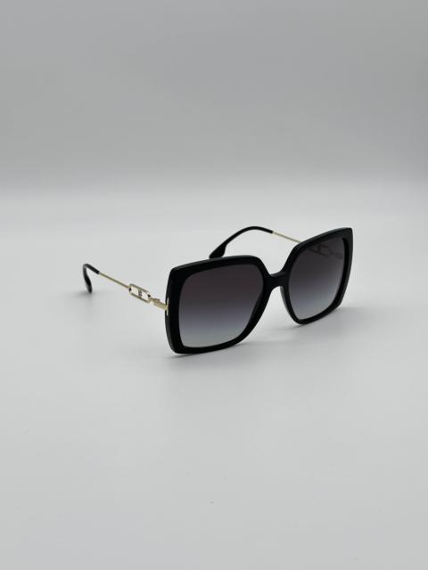 Burberry BRAND NEW BURBERRY LUNA BE4332 30018G Black/Grey Gradient Women Sunglasses