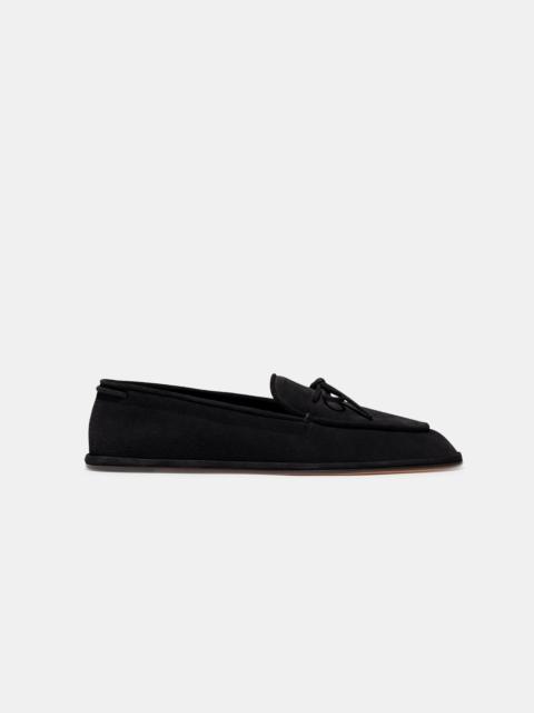 Emme Parsons PARKER MOCCASIN IN BLACK SUEDE