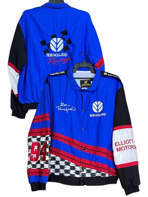 Other Designers VINTAGE 90s NASCAR NEW HOLLAND RACING “RON BARFIELD” JACKET