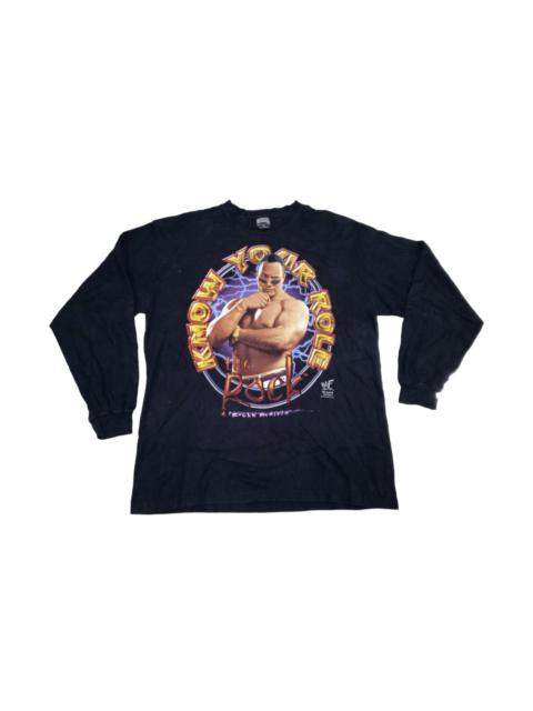 Vintage 90s WWF The Rock Longsleeve T-Shirt Michael