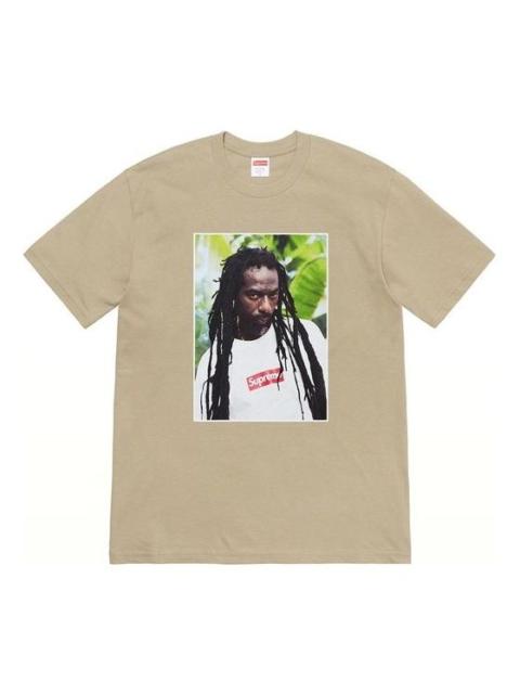 Supreme Supreme SS19 Buju Banton Tee Reggae Character Printing Short Sleeve Unisex Khaki SUP-SS19-10480