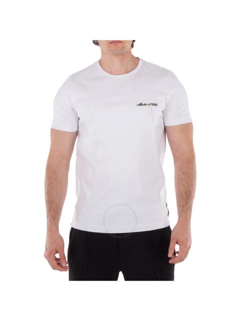 FENDI Fendi Embroidered Logo Crew Neck T-Shirt