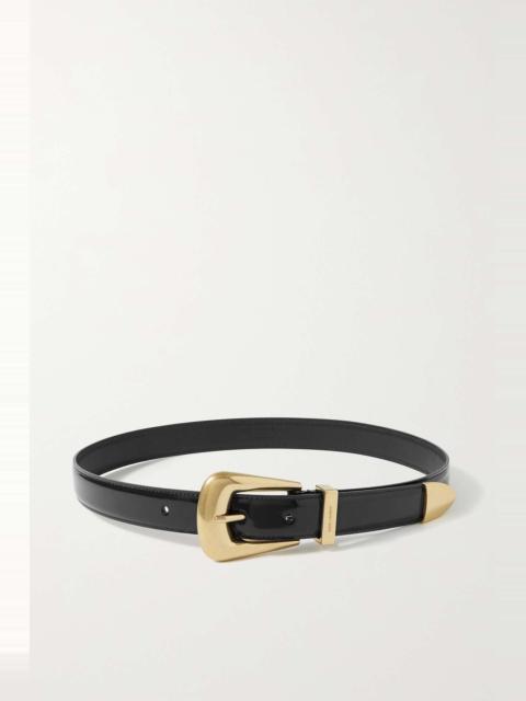 Patent-leather belt