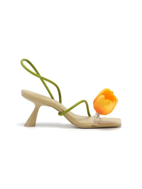 Cult Gaia Ria Sculptural Leather Sandals multi