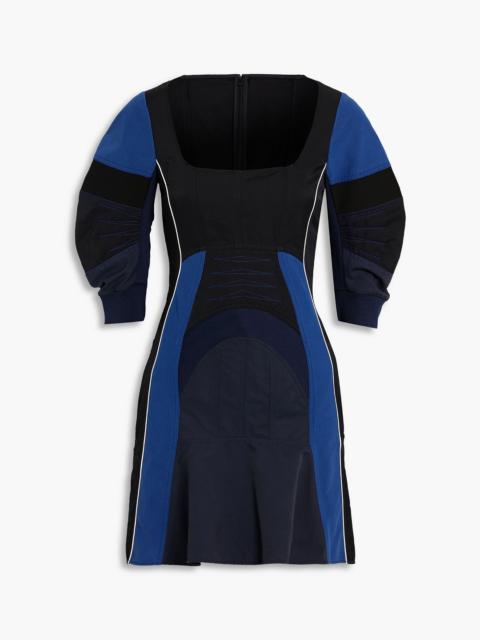 Stella McCartney Fluted two-tone woven mini dress
