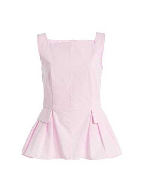 ADAM LIPPES Soleil Cotton Poplin Top light pink