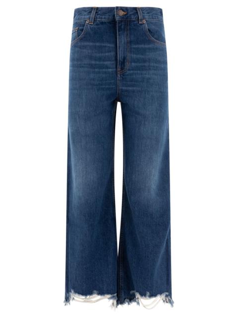 Chloé Cropped Wide-leg Jeans
