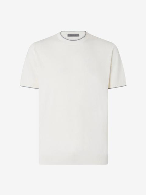 CORNELIANI White silk and cotton knitwear