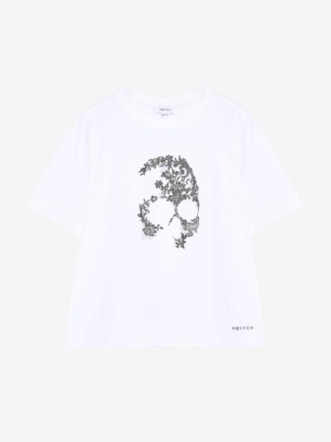 Alexander McQueen Lace Skull T-shirt