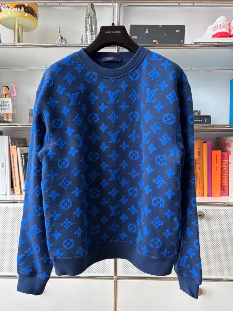 Louis Vuitton Louis Vuitton Navy Blue Monogram Crew Neck Sweater
