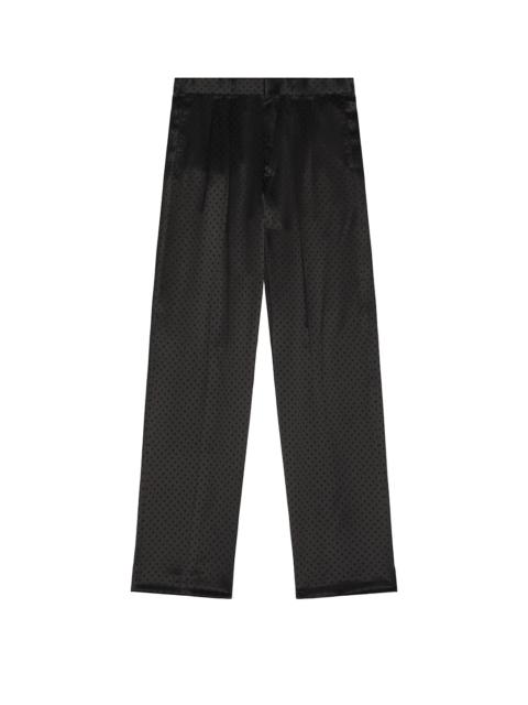 TOM FORD Crepe Satin Polka Dot Jacquard Double Pleat Pant
