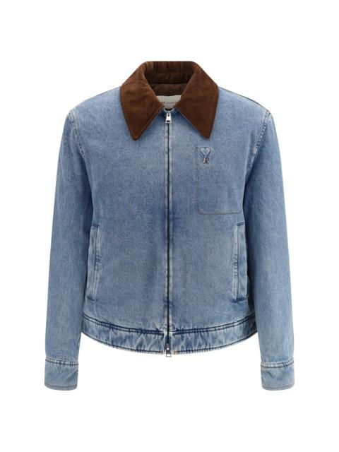 AMI Paris Ami Paris Men Ami De Coeur Denim Jacket