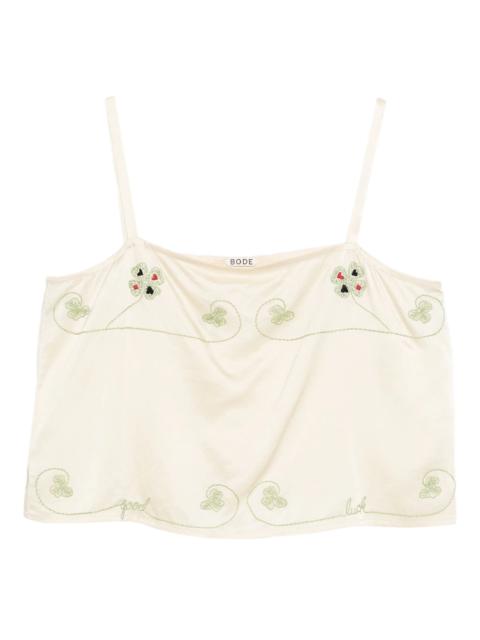 BODE floral-embroidered tank top