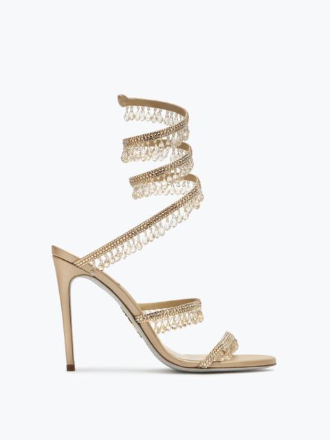 RENE CAOVILLA Nude Jewel Sandals Chandelier