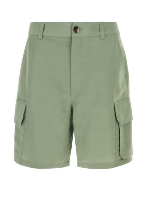 Loewe Loewe Paula's Ibiza Men Sage Green Canvas Paula S Ibiza Bermuda Shorts